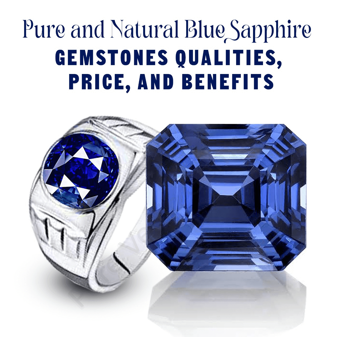 Pure and Natural Blue Sapphire gemstone Qualities, Price, and Benefits.
